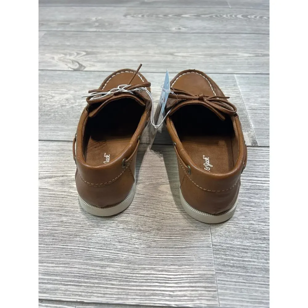 Cat & Jack Kids' Easton Boat Shoes Cognac Size 1 NWT